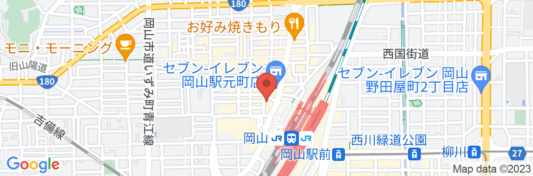 東横INN岡山駅西口広場の地図