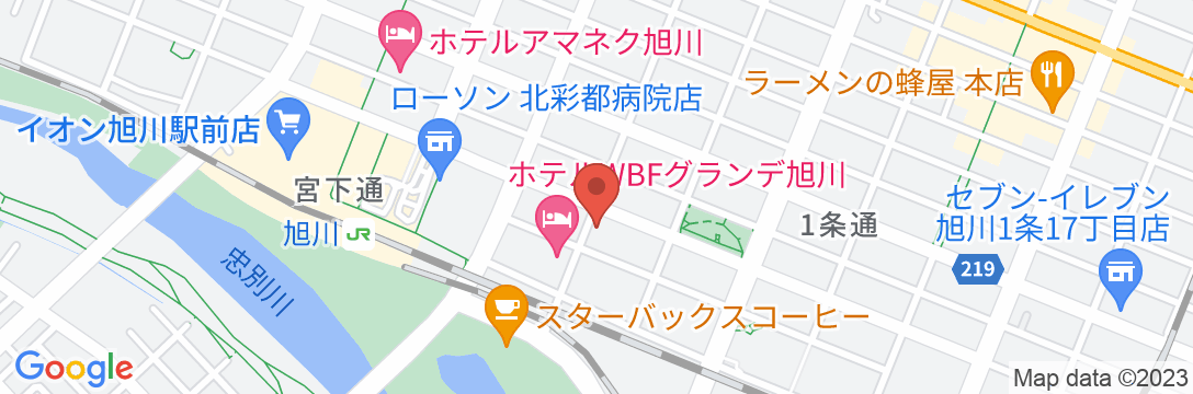 東横INN旭川駅東口の地図
