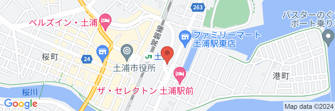 東横INN土浦駅東口の地図