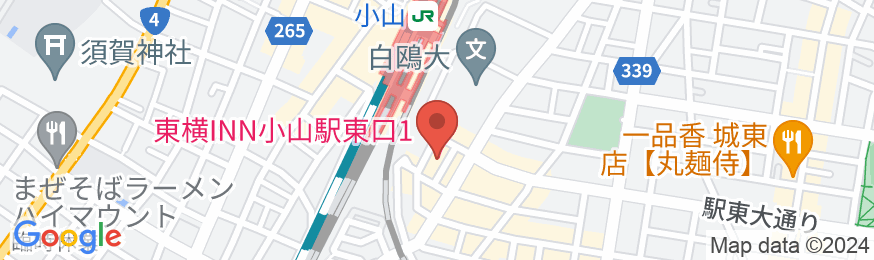 東横INN小山駅東口1の地図