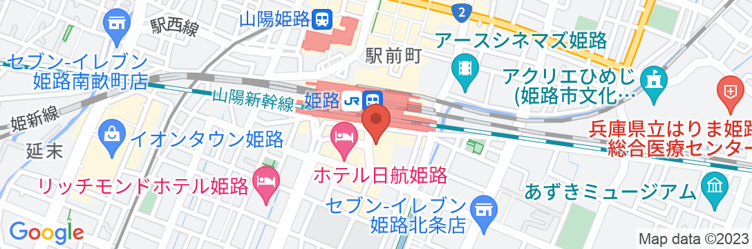 東横INN姫路駅新幹線南口の地図