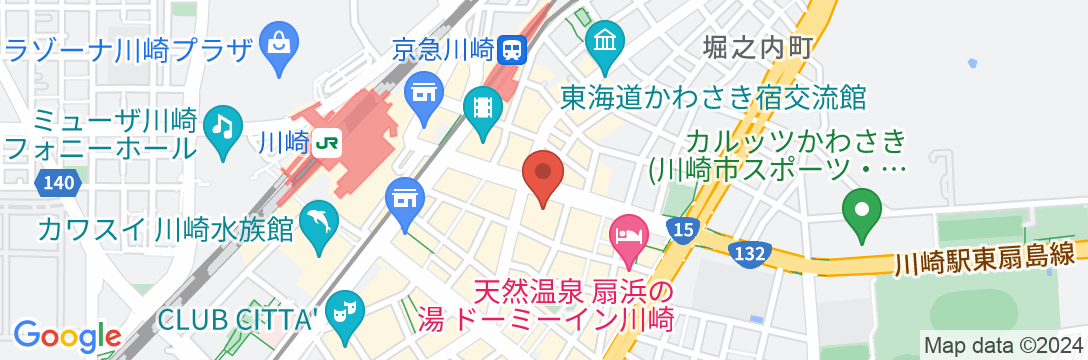 東横INN川崎駅前市役所通の地図
