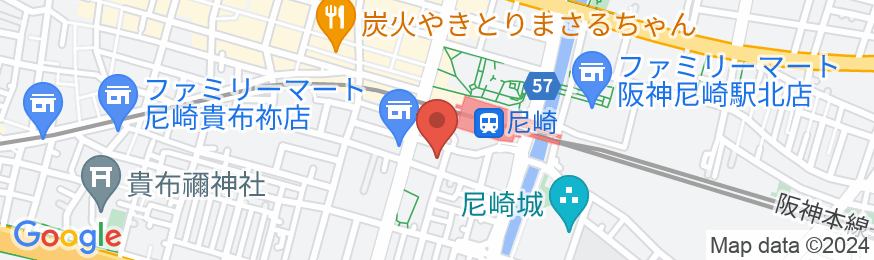 東横INN阪神尼崎駅前の地図