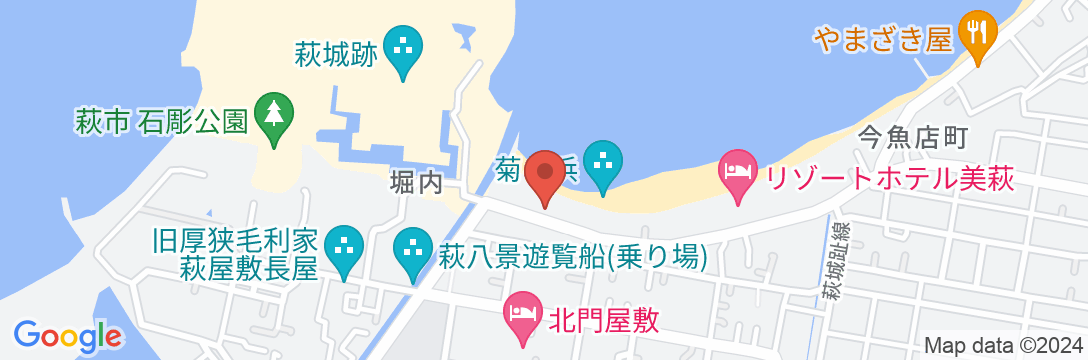 萩温泉郷 萩焼の宿 千春楽の地図