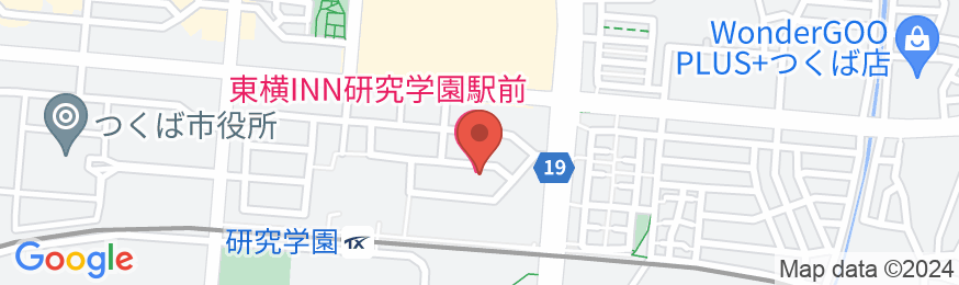 東横INN研究学園駅前の地図
