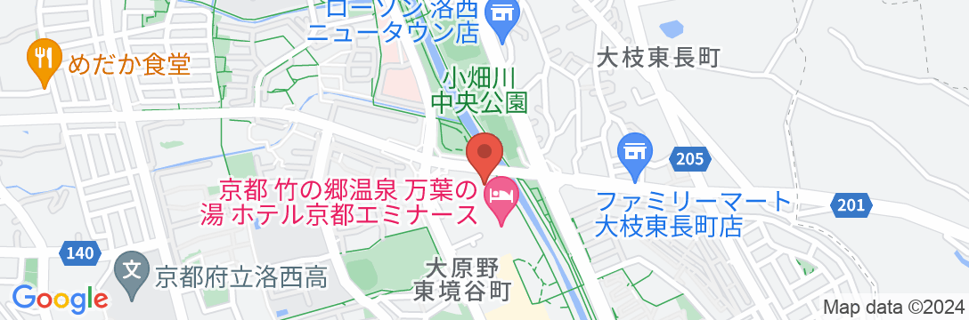 京都竹の郷温泉 万葉の湯 ホテル京都エミナースの地図