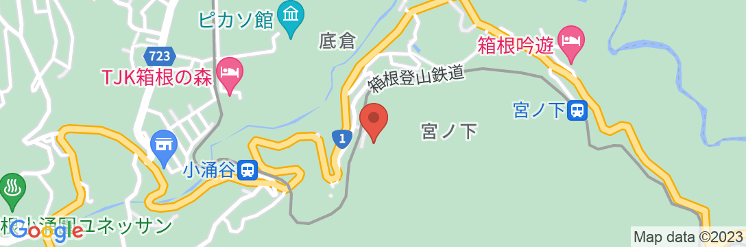 箱根 時の雫の地図