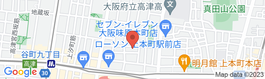 FOR LEAVES INN 上本町の地図