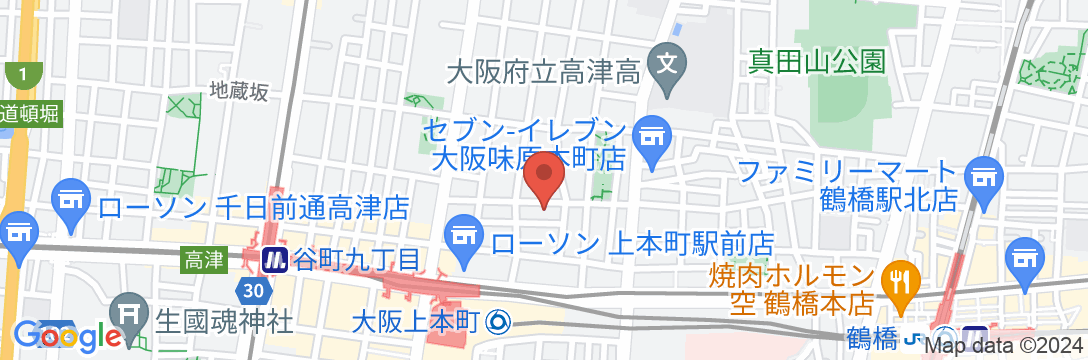 FOR LEAVES INN 上本町の地図
