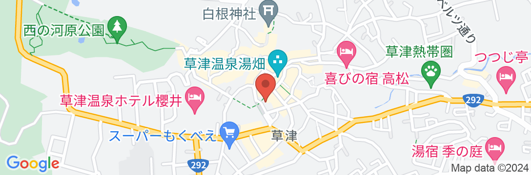 草津温泉 湯畑展望露天の宿 ぬ志勇旅館(ぬしゆうりょかん)の地図