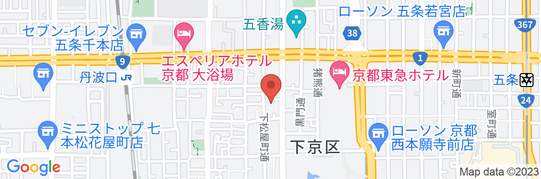 東横INN京都五条大宮の地図