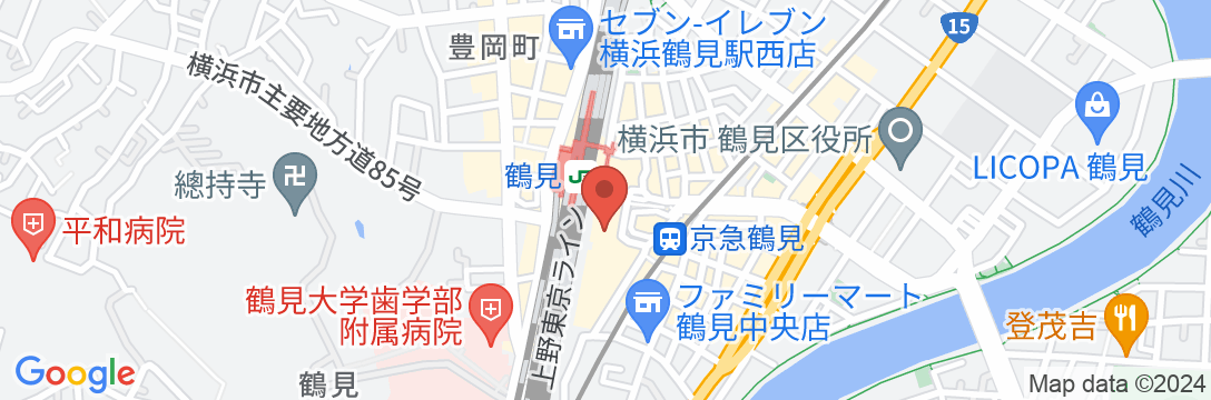 JR東日本ホテルメッツ横浜鶴見の地図