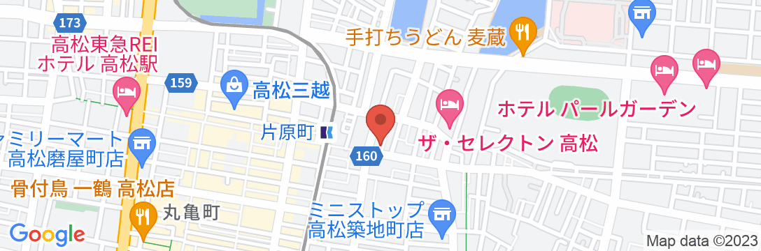 Tabist ビジネスホテル丸登美 高松 香川の地図