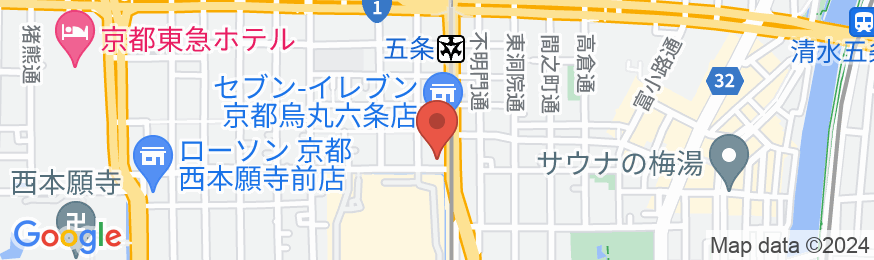 ホテル カンラ 京都の地図
