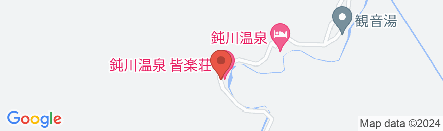 鈍川温泉 皆楽荘の地図
