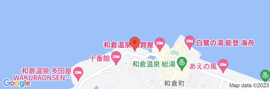 湯快リゾートプレミアム 和倉温泉 金波荘の地図