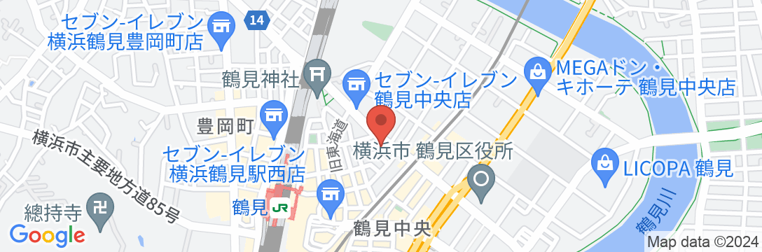 ホテルリブマックスBUDGET横浜鶴見の地図