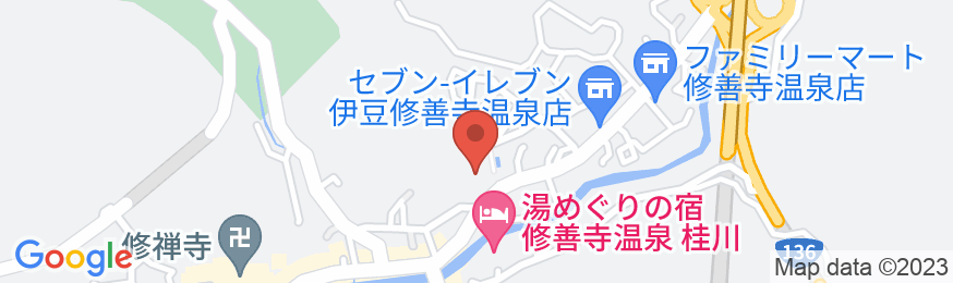 伊豆・修善寺温泉 ホテル滝亭の地図