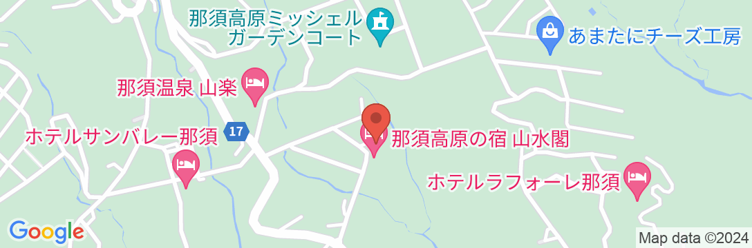 那須高原の宿 山水閣の地図