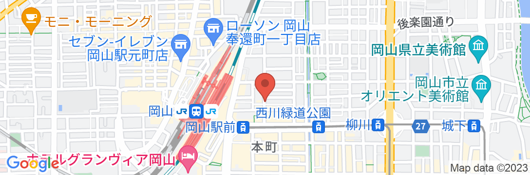 東横INN岡山駅東口の地図