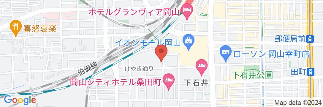 アパホテル〈岡山駅前〉の地図