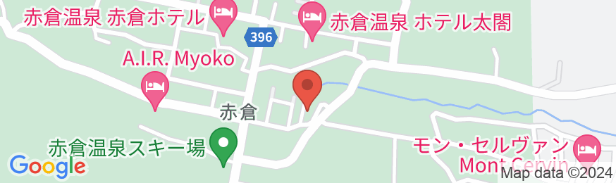 赤倉銀座山荘わくいの地図