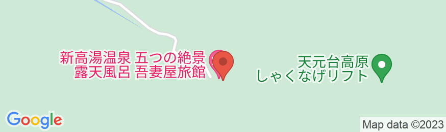 新高湯温泉 五つの絶景露天風呂 吾妻屋旅館の地図