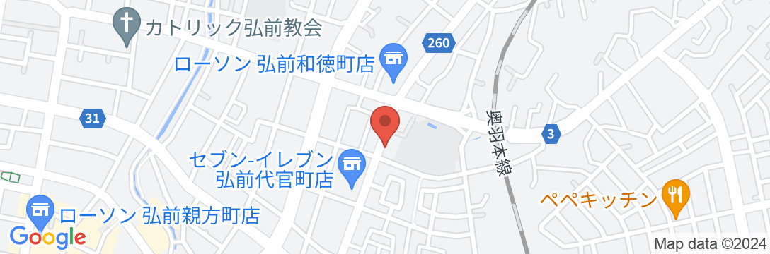 弘前プラザホテルの地図