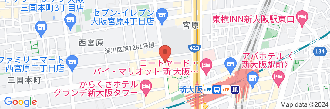 ヴィアイン新大阪ウエスト(JR西日本グループ)の地図