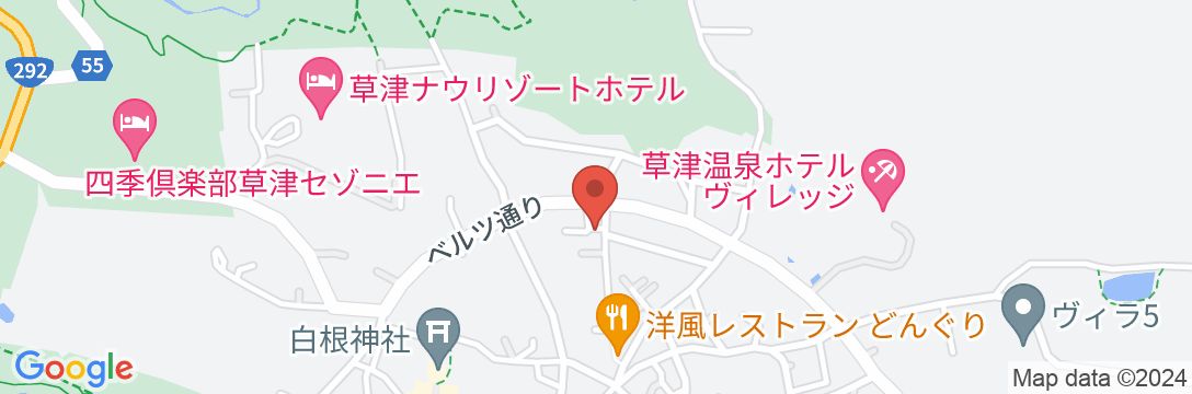 hotel taka草津温泉の地図