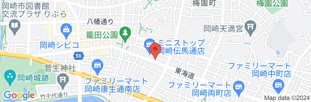 岡崎サンホテルの地図