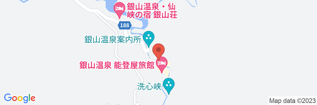 銀山温泉 古勢起屋別館の地図