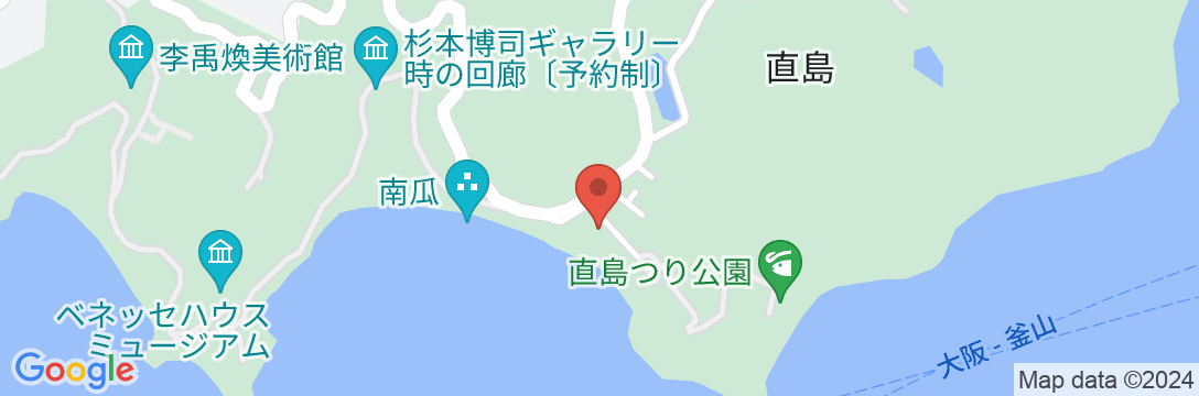 直島ふるさと海の家 つつじ荘 <直島>の地図