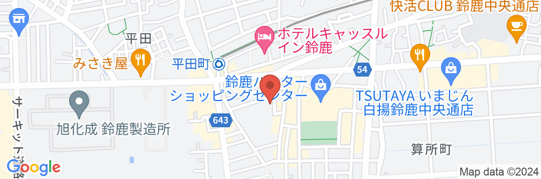 天然温泉 伊勢詣の湯 スーパーホテル鈴鹿の地図