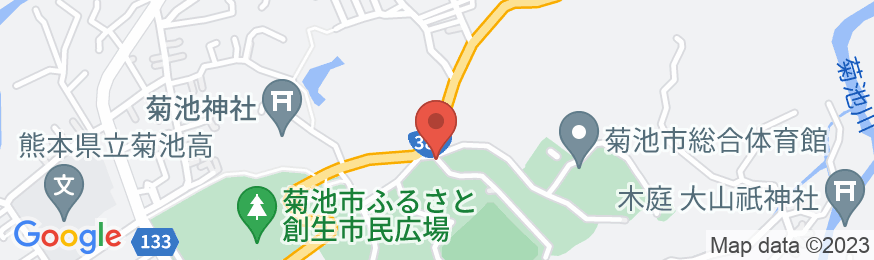 菊池温泉 観光旅館 城山荘の地図