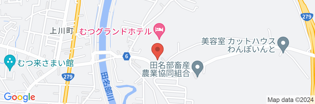 むつグランドホテル 斗南温泉の地図