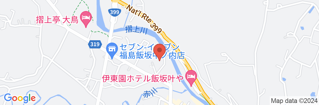 飯坂温泉 祭屋湯左衛門の地図