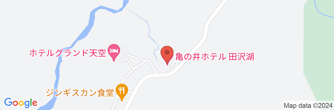 亀の井ホテル 田沢湖の地図