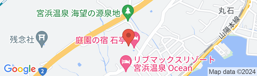 宮浜温泉 庭園の宿 石亭の地図