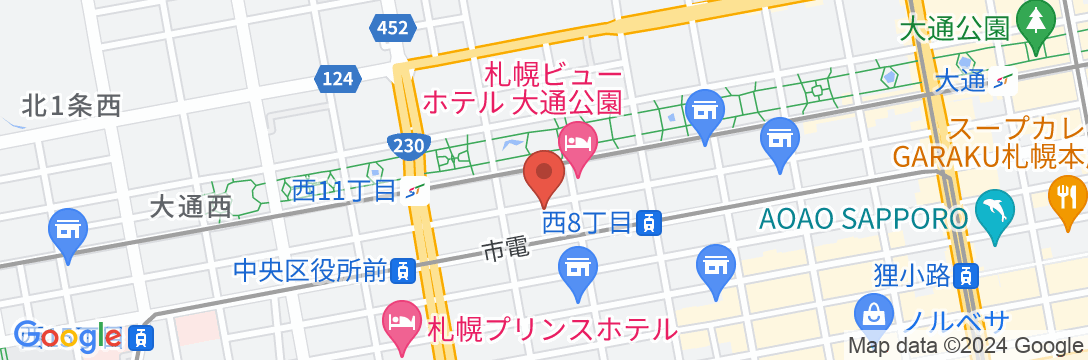 アパホテル〈札幌大通駅前西〉(旧アパホテル〈札幌大通公園〉(全室禁煙))の地図