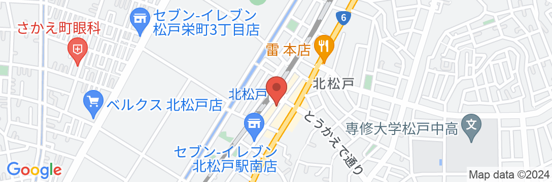ホテルルートイン北松戸駅前の地図