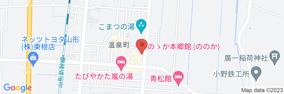 さくらんぼ東根温泉 のゝか本郷館(ののか)の地図