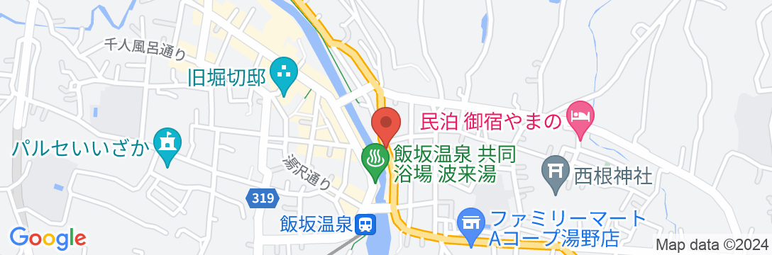 飯坂温泉 旅館新亀の地図