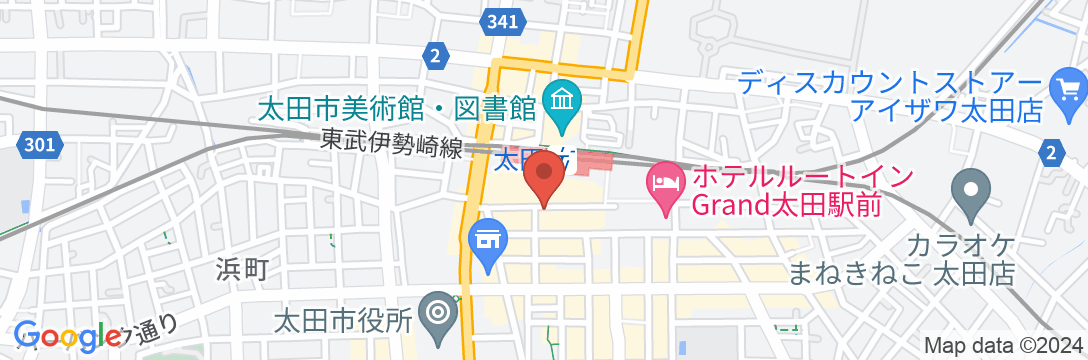 パールホテル太田の地図