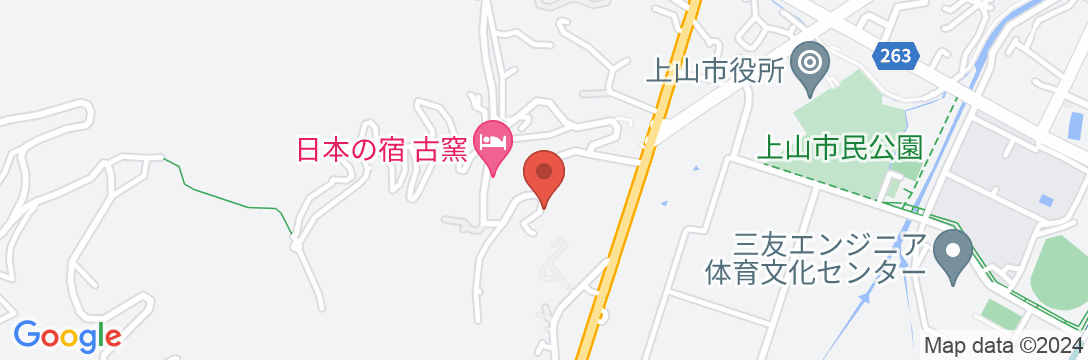 かみのやま温泉 旅館三恵(みつえ)の地図