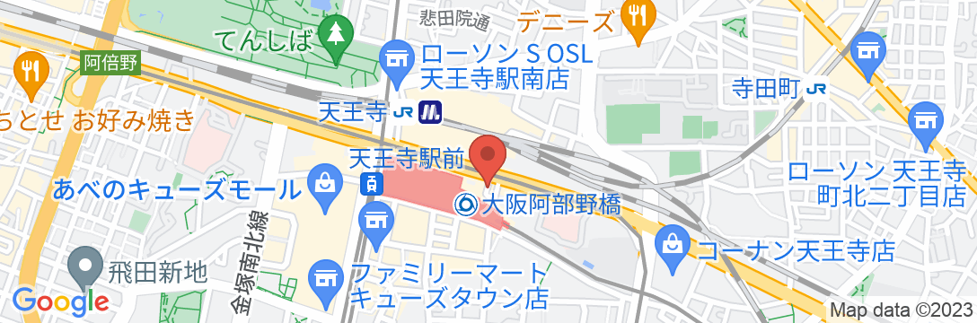 都シティ 大阪天王寺(旧:天王寺都ホテル)の地図