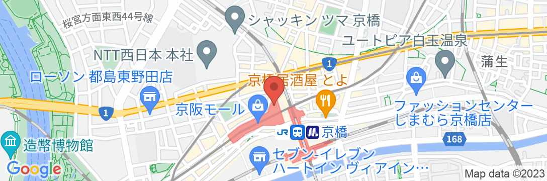 ホテル京阪 京橋グランデの地図
