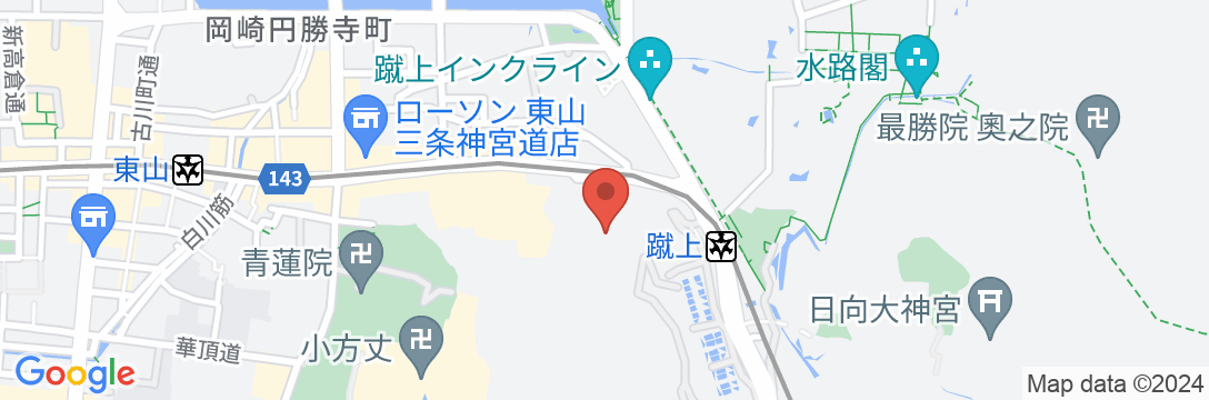 ウェスティン都ホテル京都の地図
