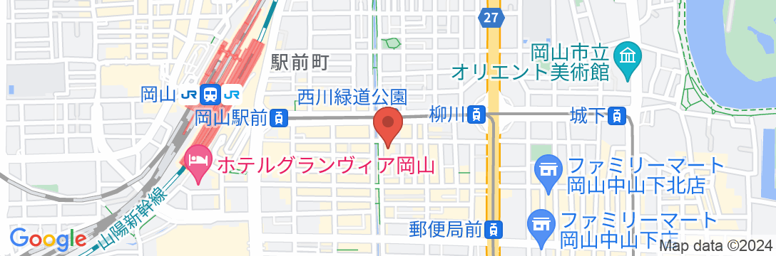 岡山 後楽ホテルの地図