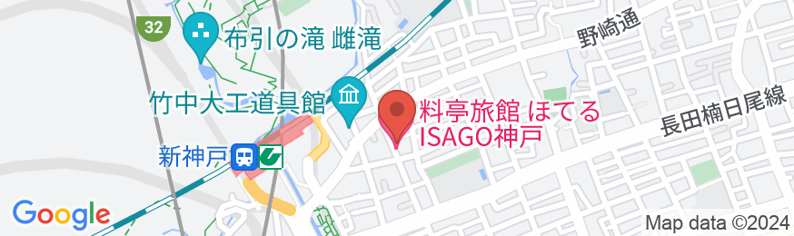 料亭旅館 ほてるISAGO神戸の地図